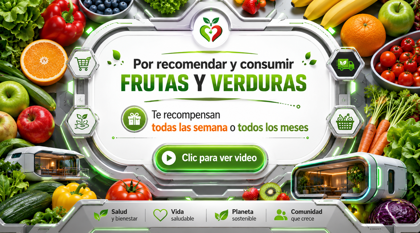 Por recomendar y consumir frutas y verduras